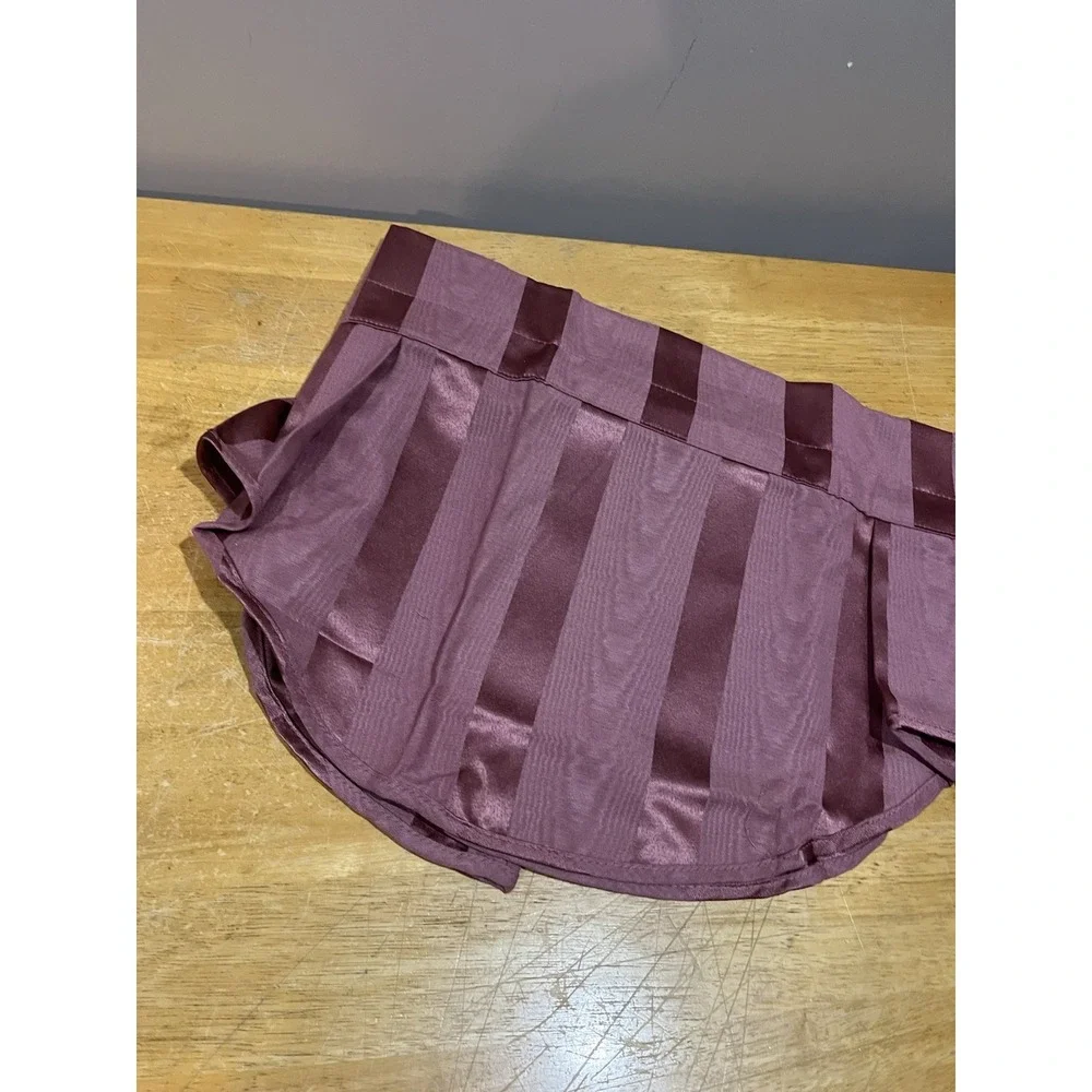 JCPenney Scalloped Pinch Valance Merlot Damask Striped‎ 80x17